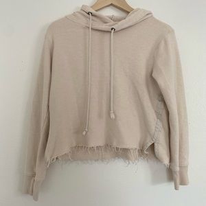 Full Tilt • Cream Frayed Hoodie